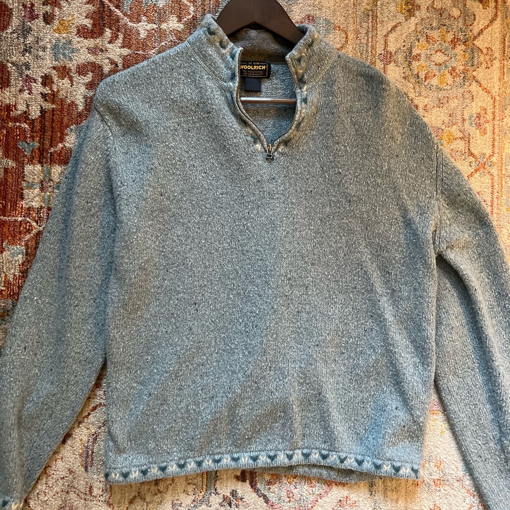 Woolrich light Heather blue sweater pullover
